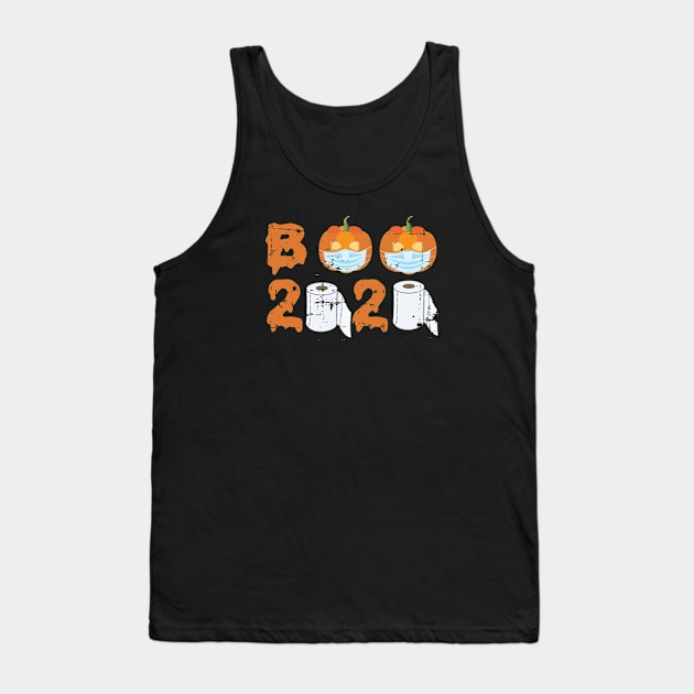 2020 Boo Halloween Quarantine Pumpkin Tank Top by RW